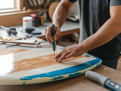 Wie du ein altes epoxy-board mit einfachen schritten für salzwasser und sonne weatherproof machst