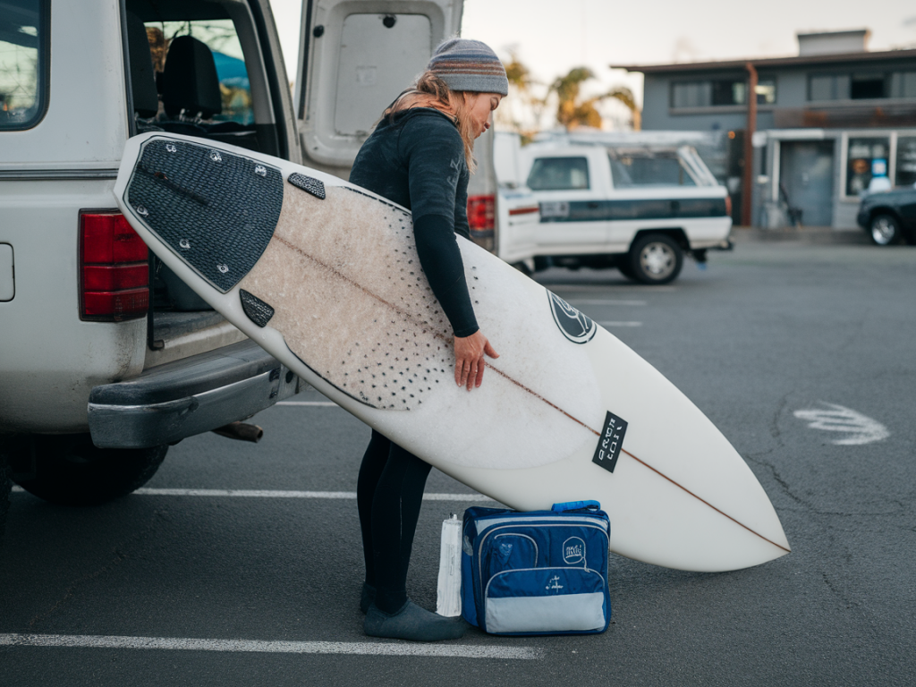 So packst du ein reisereparaturset fürs surfboard, das airlines erlaubt und sessions rettet